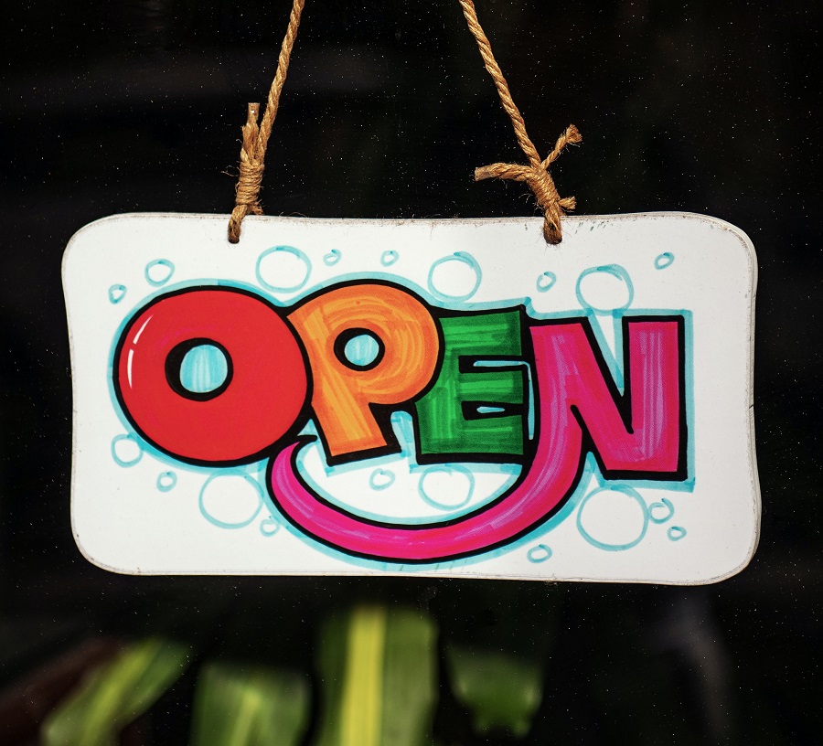 Schriftzug "Open"